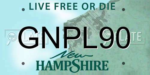 GNPL90 New Hampshire License Plate