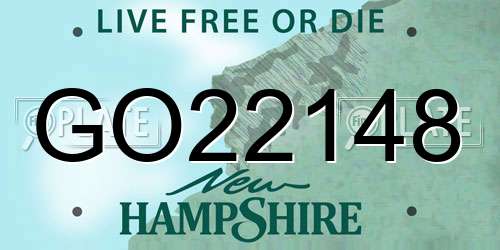 GO22148 New Hampshire License Plate