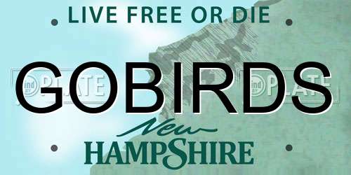 GOBIRDS New Hampshire License Plate