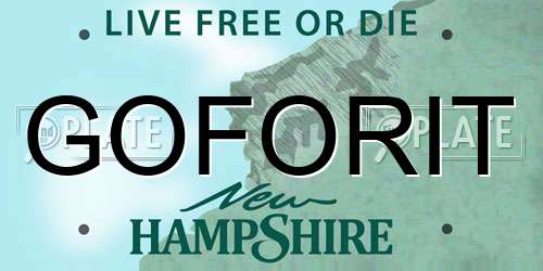 GOFORIT New Hampshire License Plate