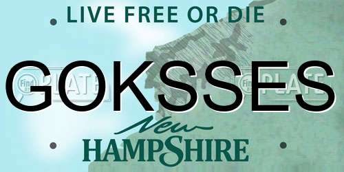 GOKSSES New Hampshire License Plate