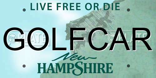 GOLFCAR New Hampshire License Plate