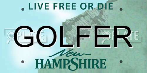 GOLFER New Hampshire License Plate