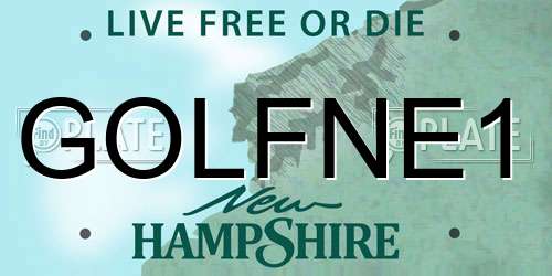GOLFNE1 New Hampshire License Plate