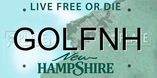 GOLFNH New Hampshire License Plate