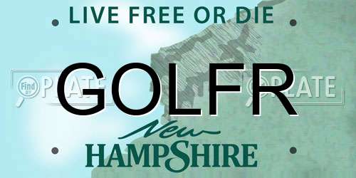 GOLFR New Hampshire License Plate