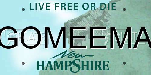 GOMEEMA New Hampshire License Plate