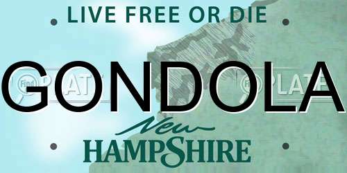 GONDOLA New Hampshire License Plate
