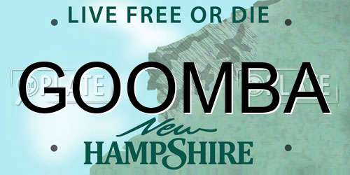 GOOMBA New Hampshire License Plate