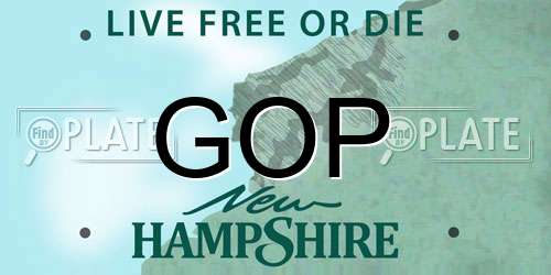 GOP New Hampshire License Plate