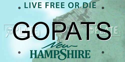 GOPATS New Hampshire License Plate
