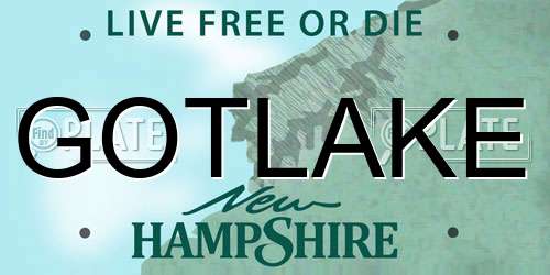 GOTLAKE New Hampshire License Plate