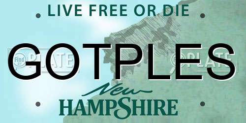 GOTPLES New Hampshire License Plate