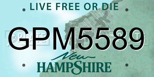 GPM5589 New Hampshire License Plate