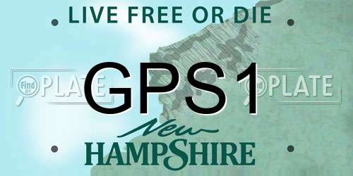 GPS1 New Hampshire License Plate