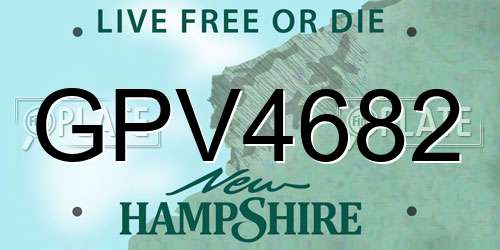 GPV4682 New Hampshire License Plate