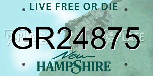 GR24875 New Hampshire License Plate