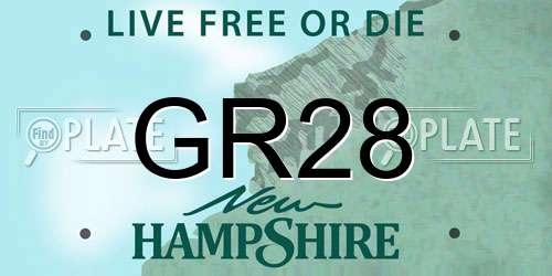 GR28 New Hampshire License Plate