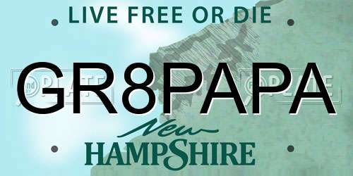 GR8PAPA New Hampshire License Plate