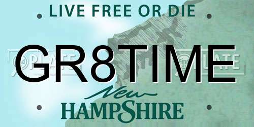 GR8TIME New Hampshire License Plate