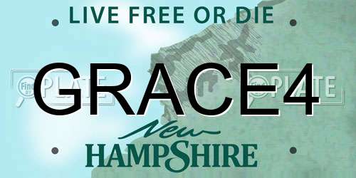 GRACE4 New Hampshire License Plate
