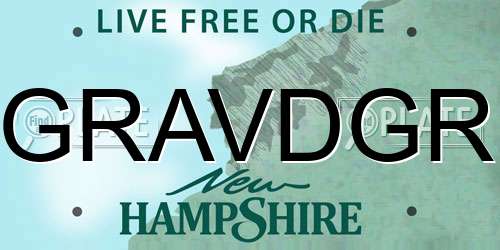 GRAVDGR New Hampshire License Plate