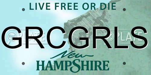 GRCGRLS New Hampshire License Plate