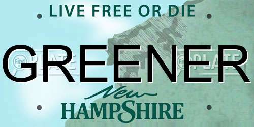 GREENER New Hampshire License Plate