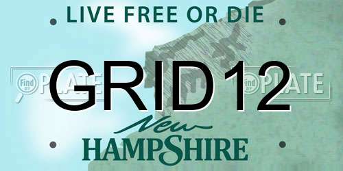 GRID12 New Hampshire License Plate