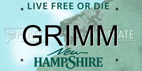 GRIMM New Hampshire License Plate