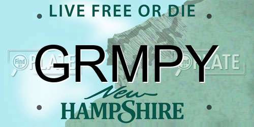 GRMPY New Hampshire License Plate