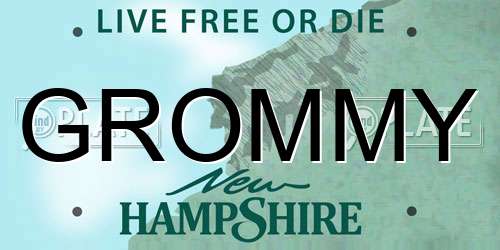 GROMMY New Hampshire License Plate