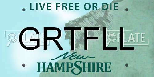GRTFLL New Hampshire License Plate