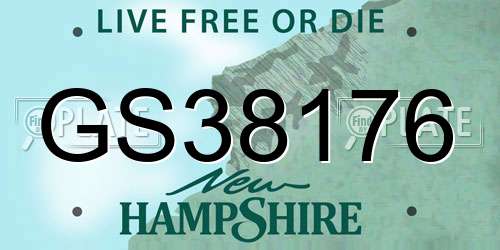 GS38176 New Hampshire License Plate