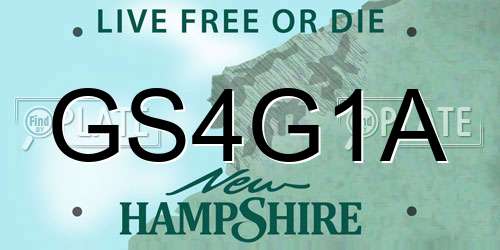 GS4G1A New Hampshire License Plate