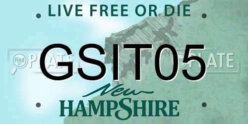 GSIT05 New Hampshire License Plate