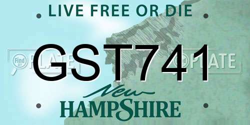 GST741 New Hampshire License Plate