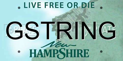 GSTRING New Hampshire License Plate
