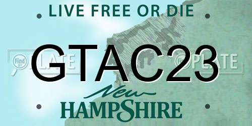GTAC23 New Hampshire License Plate