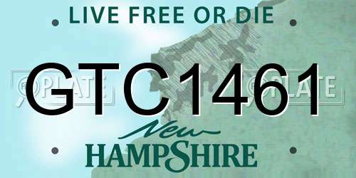 GTC1461 New Hampshire License Plate