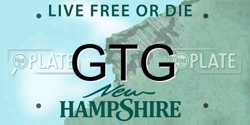 GTG New Hampshire License Plate