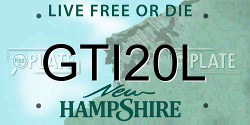 GTI20L New Hampshire License Plate