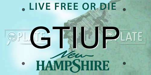 GTIUP New Hampshire License Plate