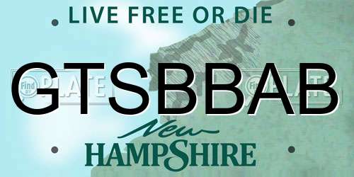 GTSBBAB New Hampshire License Plate