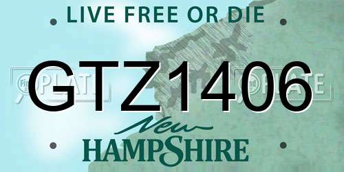 GTZ1406 New Hampshire License Plate