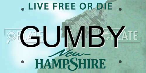 GUMBY New Hampshire License Plate