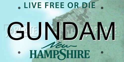 GUNDAM New Hampshire License Plate