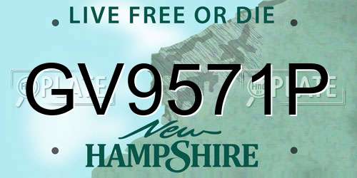 GV9571P New Hampshire License Plate