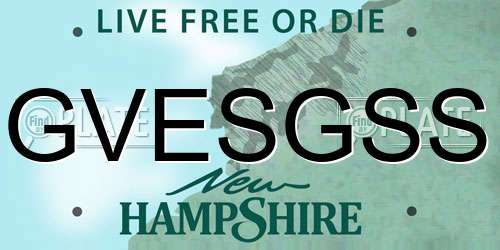 GVESGSS New Hampshire License Plate
