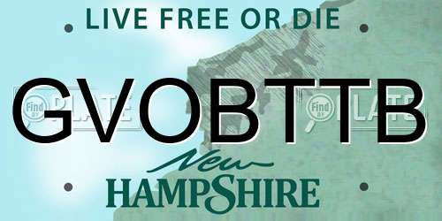 GVOBTTB New Hampshire License Plate